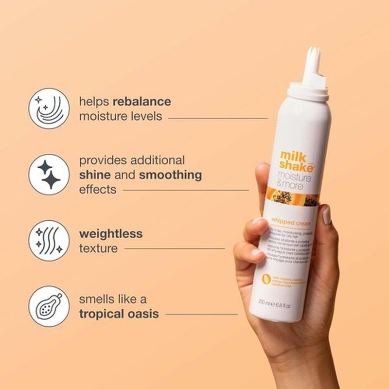 Milk_Shake Whipped Cream - No Rinse Hair Moisturizer Foam | Boost Shine & Softness | 6.8 fl oz (200 ml)