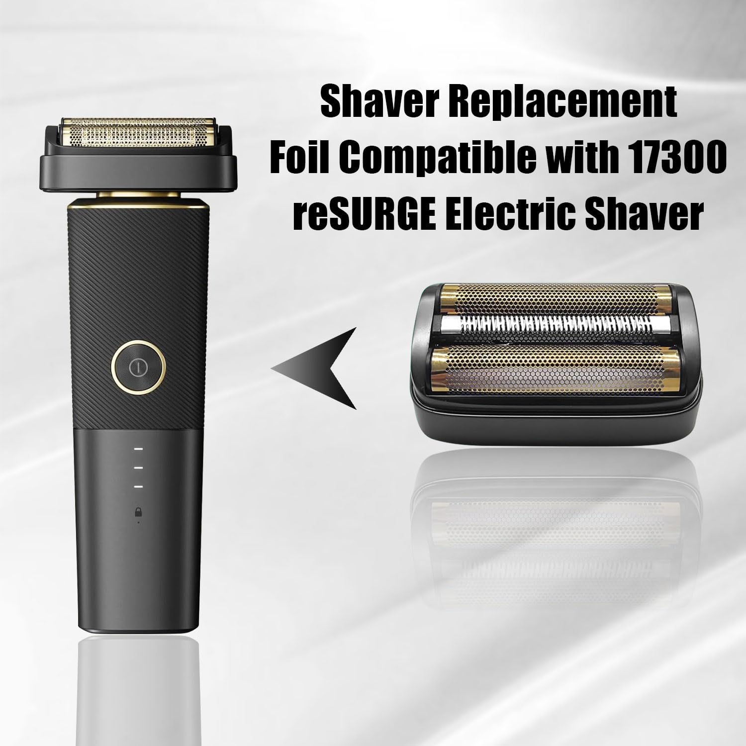 For Andis Foil Shaver Replacement Head for Model 17300 reSURGE Electric Shaver Replacemen Blades (Black/1Pack)