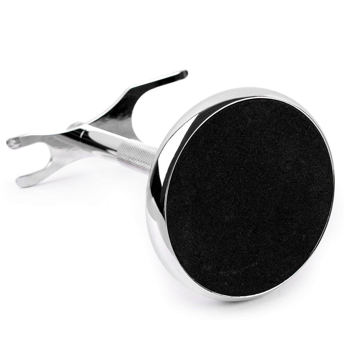 QSHAVE Deluxe Chrome Razor and Brush Stand Holder, Prolong The Life of Your Shaving Brush, 2 Prongs