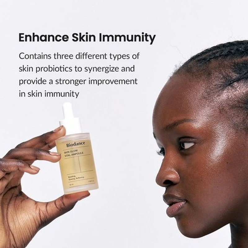 Biodance Skin Glow Vital Ampoule, Total Care Serum, Brightening, Anti-Aging, Probiotic Complex Ampoule | 1.69 fl. oz x 1 ea