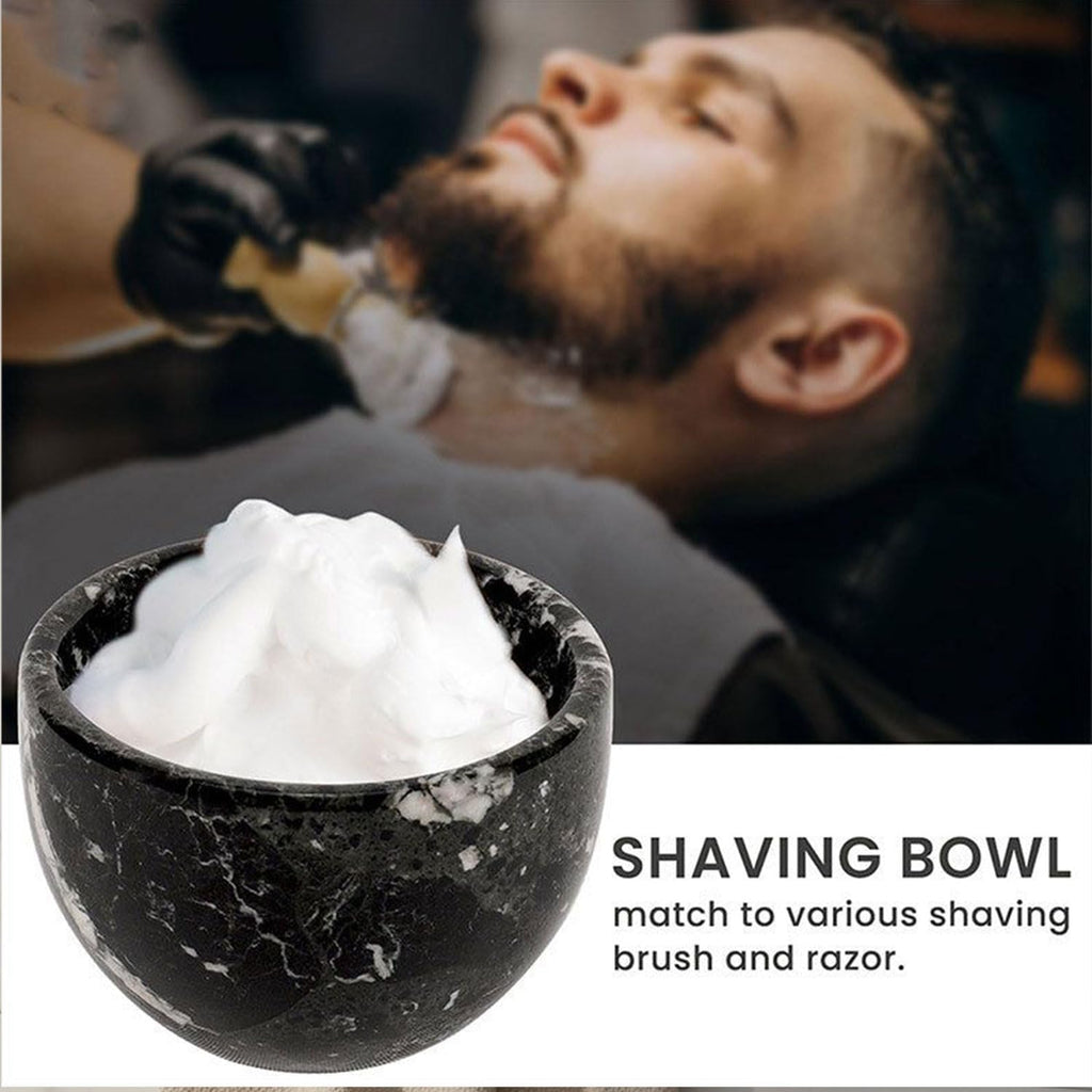 Radicaln Marble Shaving Bowl 3" Inch Marinara Handmade Shave Soap Holder for Men, Barber Accessories & Supplies, Luxury Stone Bowl for Shaving Cream & Aftershave Foam