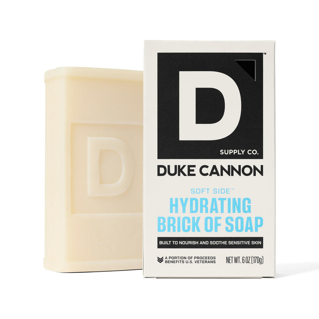 Duke Cannon Brick of Soap Variety Pack – 4 Bars (2 Soft Side Hydrating + 2 Heavy Grit Deep Cleaning), Large 10 oz Triple Milled Men’s Bar Soap Set