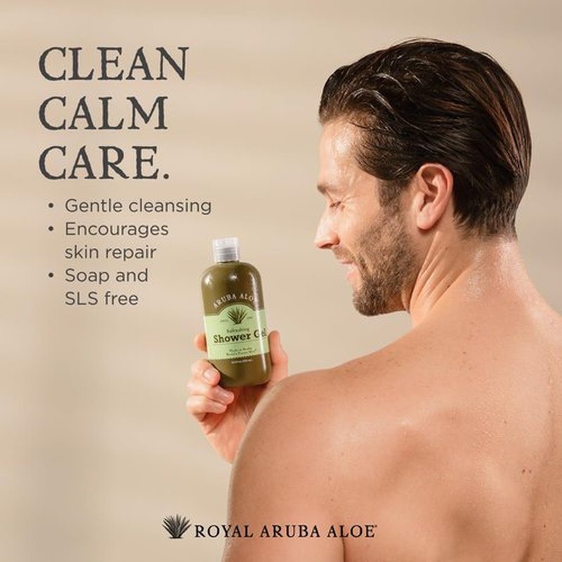 Aruba Aloe Refreshing Shower Gel - Gentle Cleansing, Soap-free, Hydrating Formula - Suitable for Sensitive Skin - 2 oz Tube
