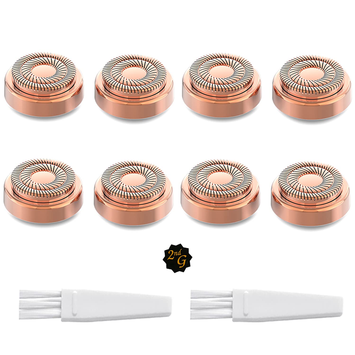 tuokiy Replacement Heads for Flawless Gen 2 Hair Remover, 8-Pack