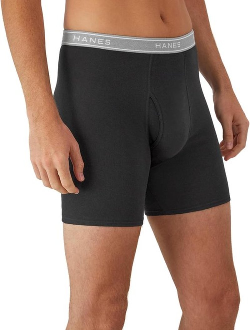 Hanes Men's Boxer Briefs - Cool & Breathable Cotton, Moisture-Wicking Comfort | No Ride Up, 3-Pack