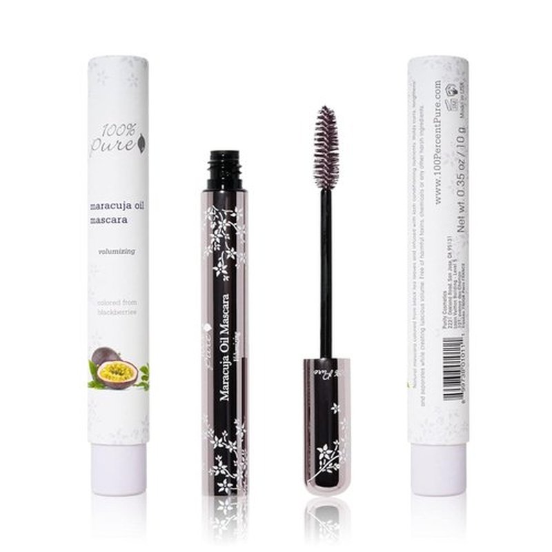 100% PURE Maracuja Oil Mascara - Dramatic Volume & Length, Blackberry Color - 0.35 oz, Vegan Formula