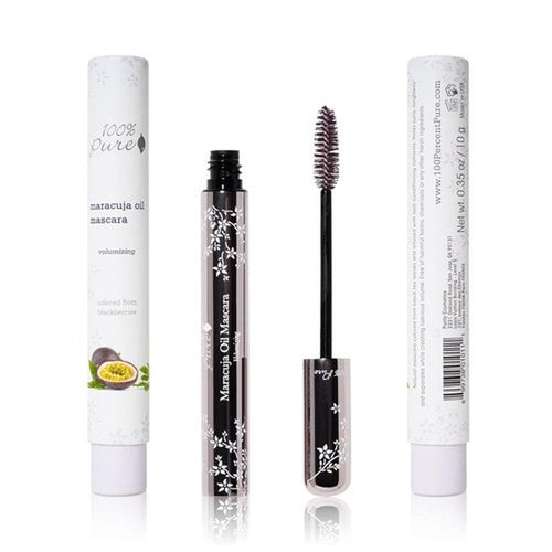 100% PURE Maracuja Oil Mascara - Dramatic Volume & Length, Blackberry Color - 0.35 oz, Vegan Formula