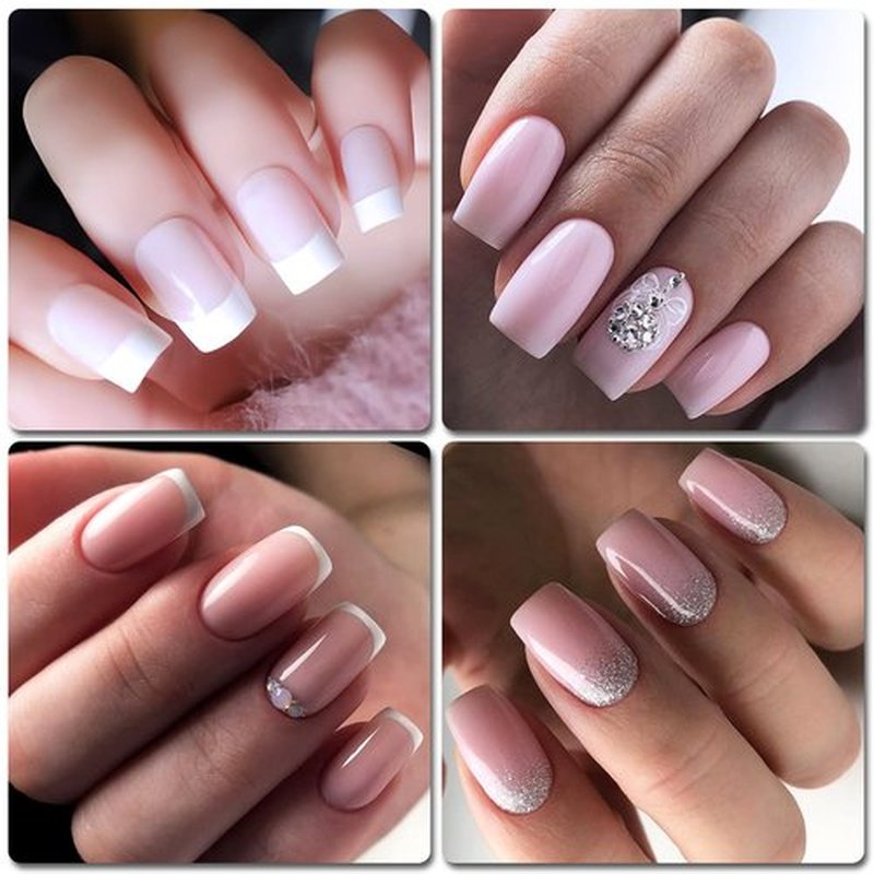 LoveOurHome 576pc Square Press on Nails Medium Fake Nails with Glue Tab, Medium Glue on Nails Press ons Nail Square Acrylic Nail Full Cover Artificial Fingernails Stick False Nail for Women Girls