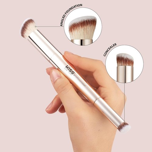 Kiss New York Airy Velvet Contour Stick - Cool Toned Face Sculpting Cream with Dual-Ended Brush | 0.70 Oz