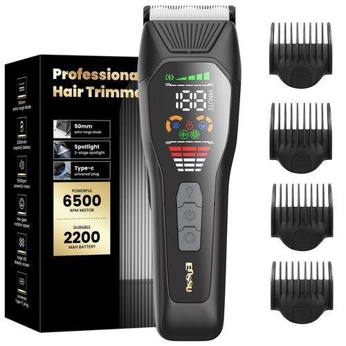 ENSSU Hair Clippers for Men, Cordless Hair Clipper Kit with Adjustable 4 Length Setting, Professional Barber Clippers and Trimmer Set, Rechargeable Barber Clippers for Hair Cutting & Grooming