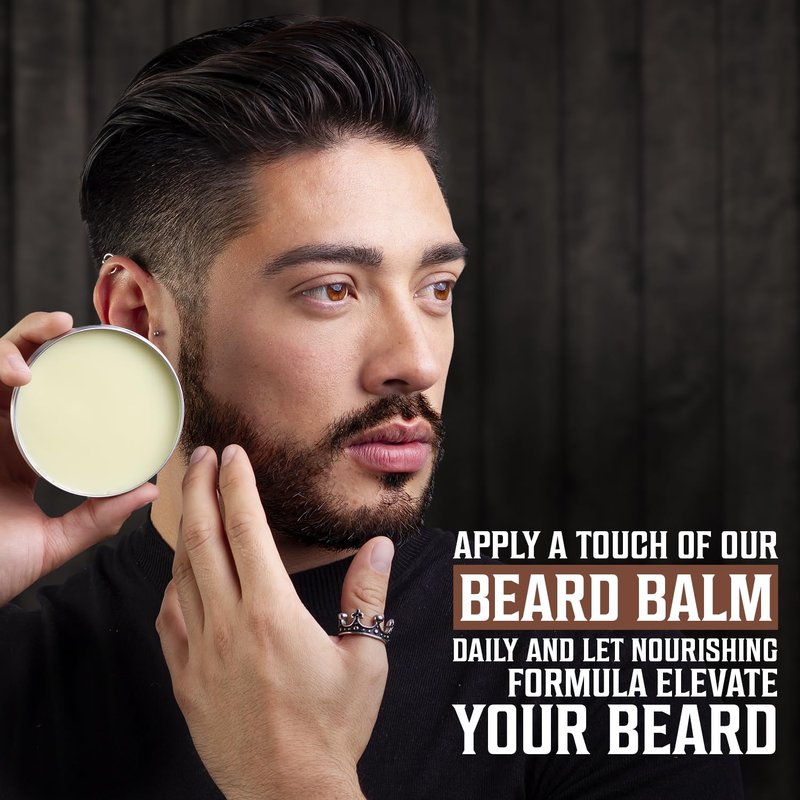 Viking Revolution Beard Balm Variety Pack - Styles, Strengthens & Softens | 1oz Each - Sandalwood, Pine & Cedar, Bay Rum, Clary Sage