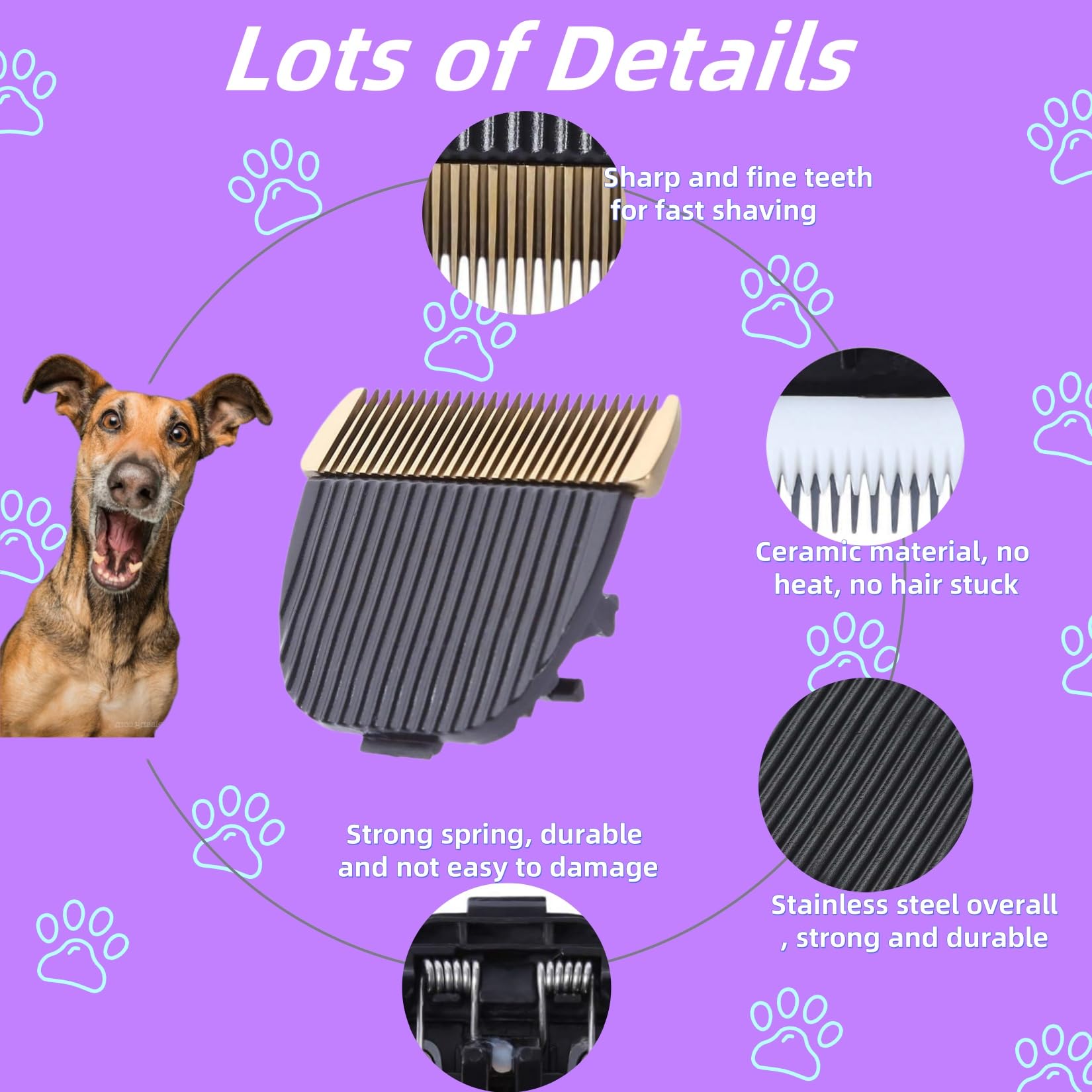PetPhindU Dog Hair Clipper Blade Professional Pet Clippers Replacement Blades Cat Dog Accessory for Baorun P2/P3