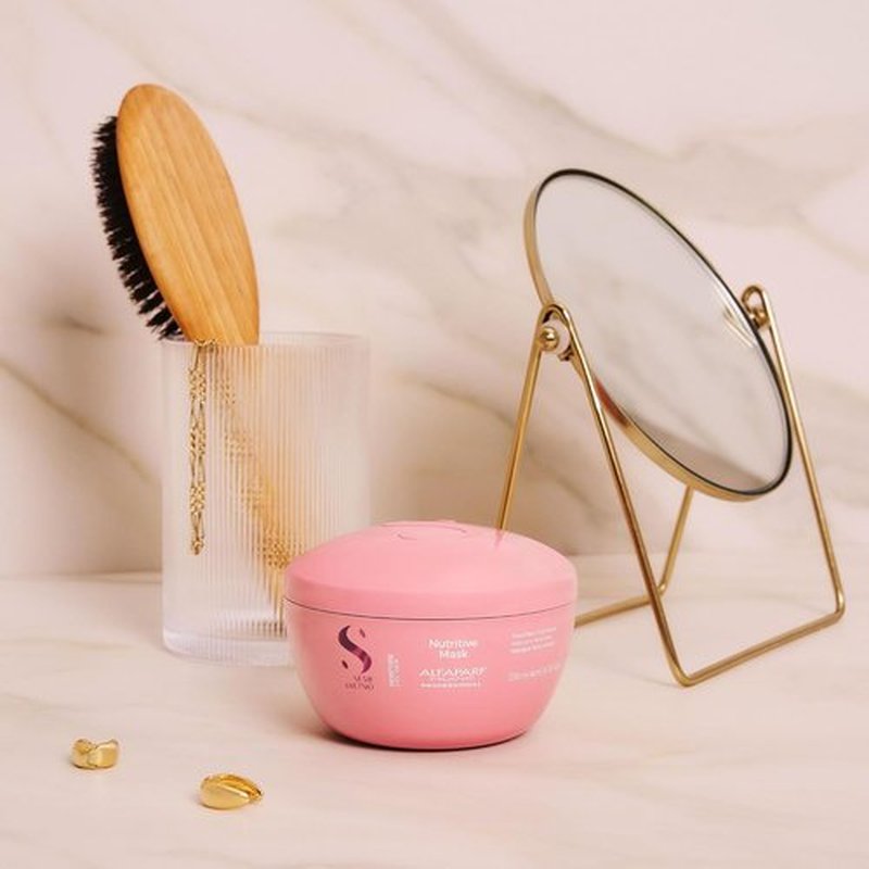 Alfaparf Milano Moisture Hair Mask & Cristalli Liquidi Oil Serum Set - Hydrating Deep Conditioning for Dry Hair | 15ml