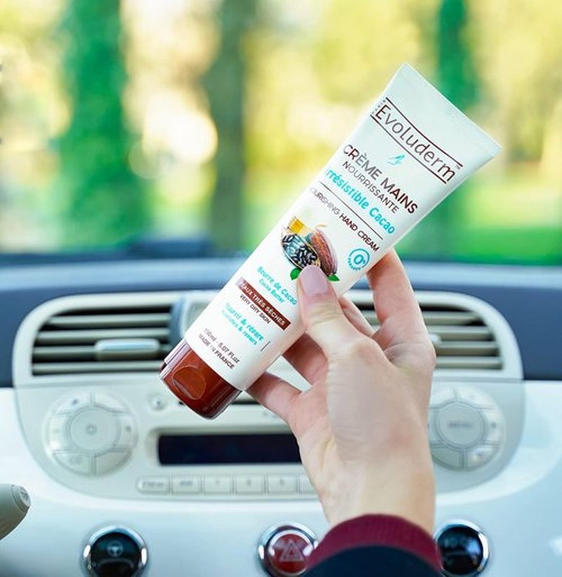 Evoluderm Hand Cream - Nourishing Cocoa Butter Moisturizer for Dry Skin | 150 ml, Vegan, France