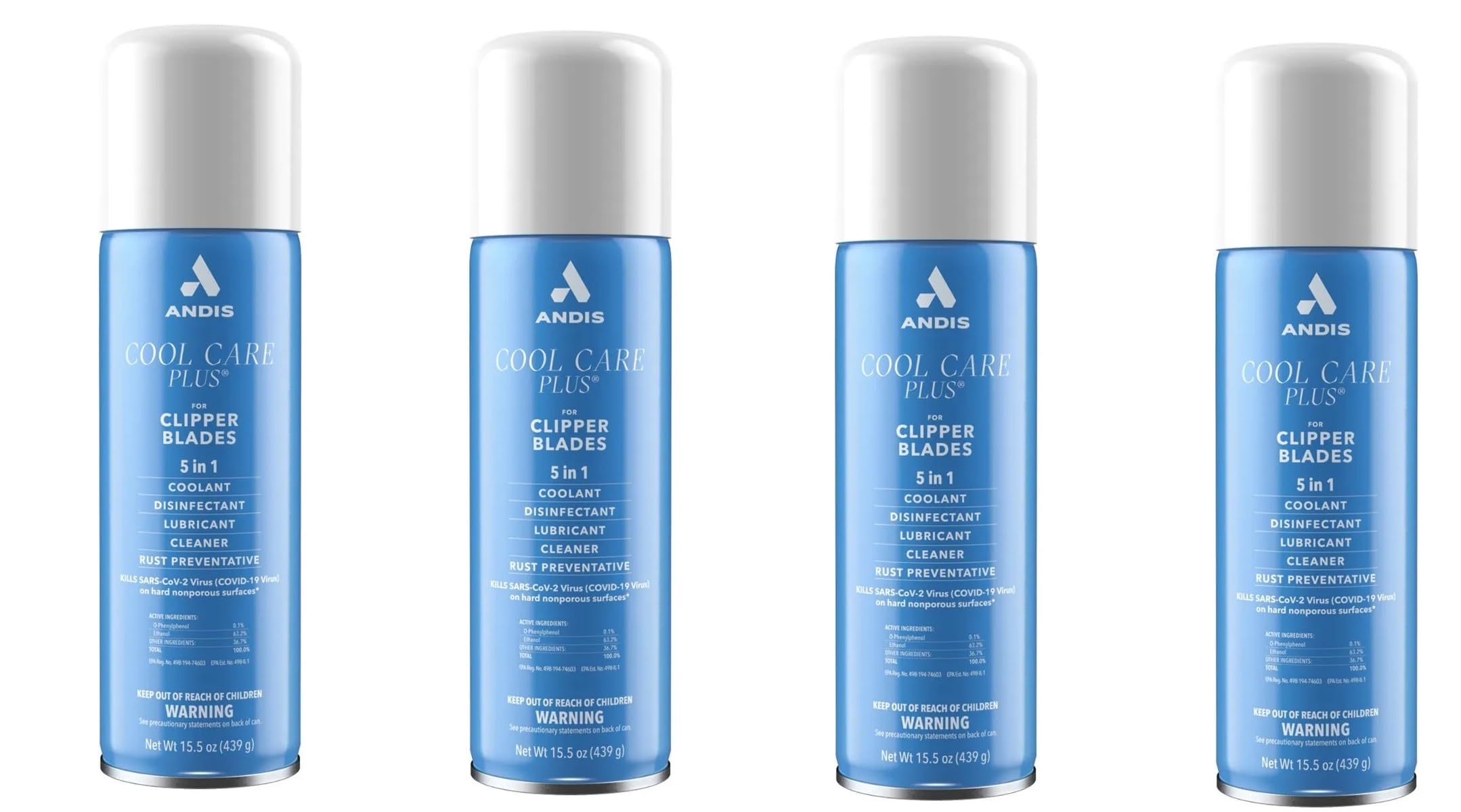 Cool Care Plus Clipper Blade Cooling Lube Cleaner Groomer Stylist Barber 15.5oz Spray (2 Cans)