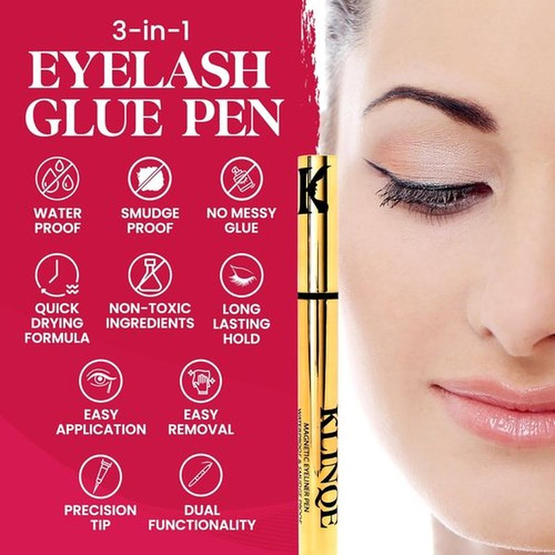 Black Eyeliner | Magnetic Lash Glue Liner - Strong Hold, Latex-Free Adhesive for Strip & Magnetic Lashes