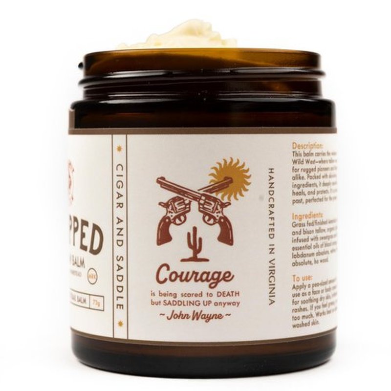 True Grit Tallow – Beef Tallow for Skin – John Wayne Inspired Whipped Tallow Balm – All-Purpose Moisturizer with Bison Tallow – Cigar and Saddle Scent – 2.6 oz