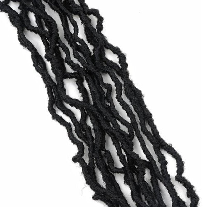 18 Inch Soft Locs 7 Packs Faux Locs Crochet Hair Pre Looped Distressed Locs Crochet Braids Hair Extensions Butterfly Locs For Black Women 1B