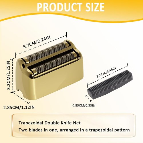 BaBylissPRO FXFS2 Shaver Replacement Foil & Cutters - Gold, 2 Pack for Precision Grooming