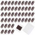 Guokoo 48 Pcs 32mm Wig Clips 6-Teeth U-Shape for Hair Extensions, with DIY Needle and Thread Kit - Snap Hair Clips for Extensions (Dark Brown)