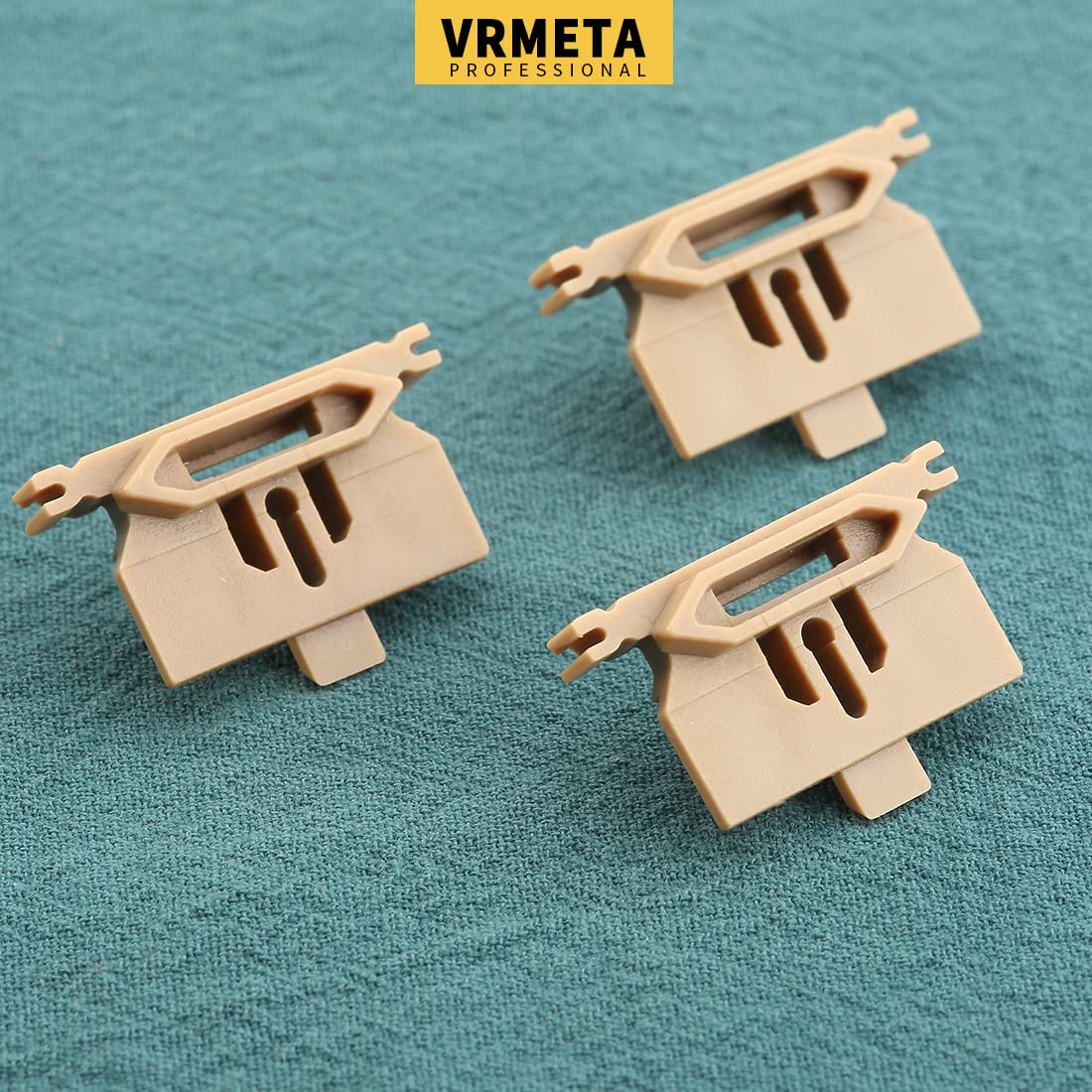 VRMETA 3 Pcs DIY Hair Clippers Accessories Cam follower Replacement Swing Head Guide Block Plastic Tongue fit Wahl Magic Clip 8148/8504/8591/1919 Repair Part (3 Brown)