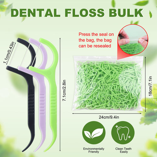 1500 Bulk Floss Picks Dental Floss Sticks Bulk Floss Picks Dental for Teeth