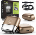 VNU Alloy Body Foil Shaver - Mini Pocket Electric Razor for Men | IPX7 Waterproof, 60-Day Standby, Desert Titanium