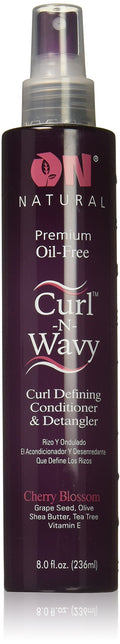 On Natural On Curl and Wavy Curl Defining Conditioner & Detangler, Cherry Blossom, 8 Ounce