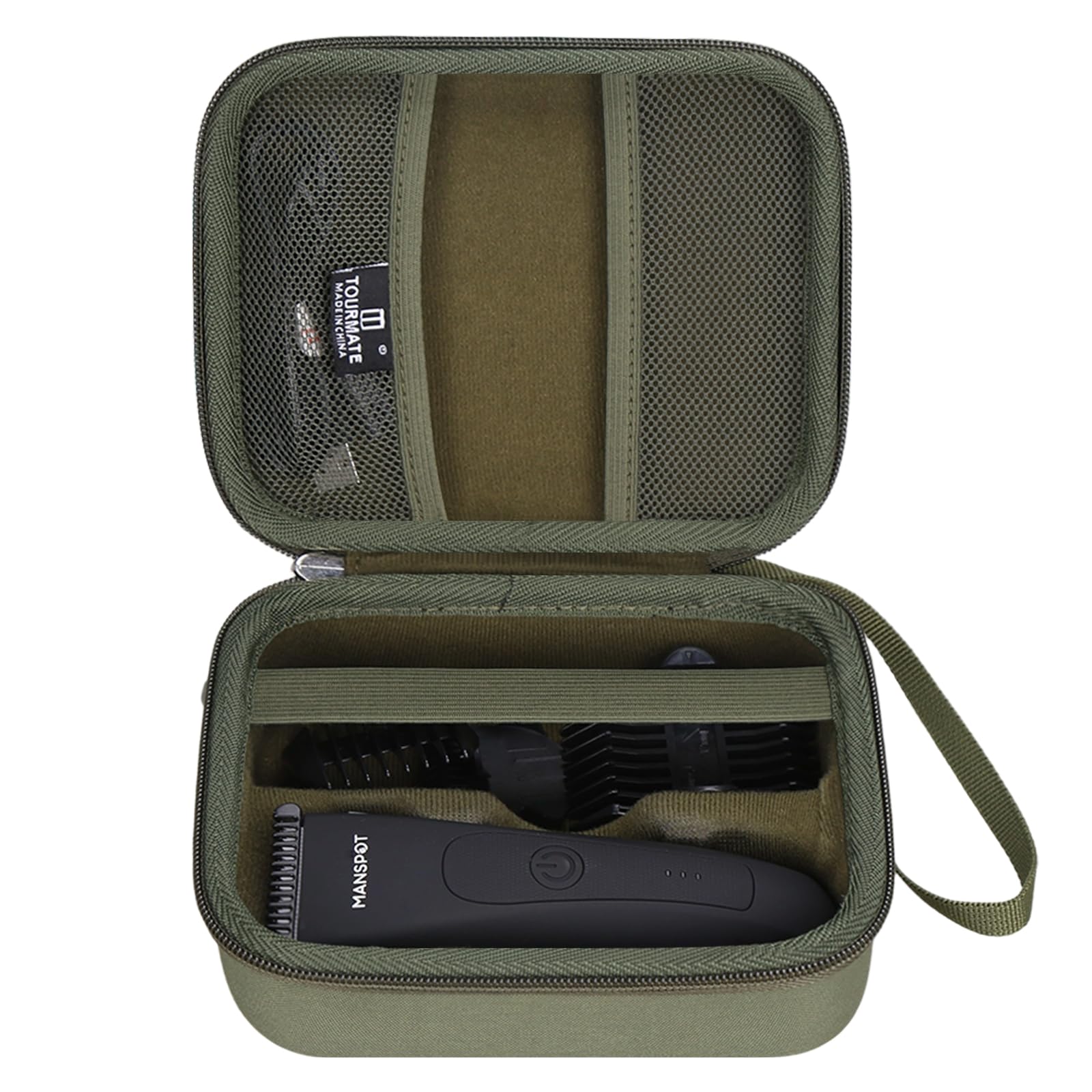 Tourmate Hard Storage Case for MANSPOT Groin Hair Trimmer,Travel Box for Electric Ball Trimmer Pubic Trimmer Shaver(Case Only) (Army Green)