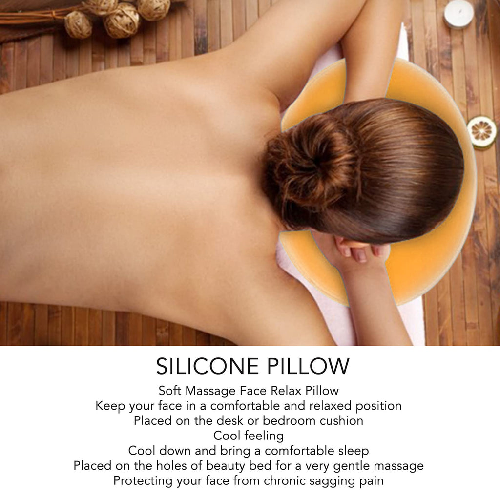 Dioche Silicone Face Cushion for Massage Table, Gel Face Pad, Soft Massage Face Relax Pillow, Silicone SPA Beauty Salon Skin Care Head Cushion Pad