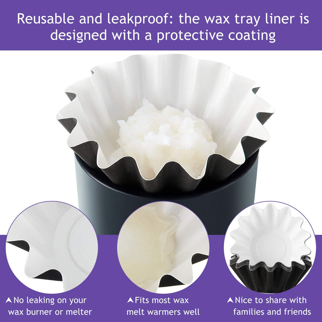 Boao Wax Melt Liners Reusable Leakproof for Any Wax Cubes Waxes Warmer Containers Cups for Scented Candle Plug in Warmers Electric Waxes Melters Burner(Pink, Blue, Green, Yellow, Purple,50 Pieces)