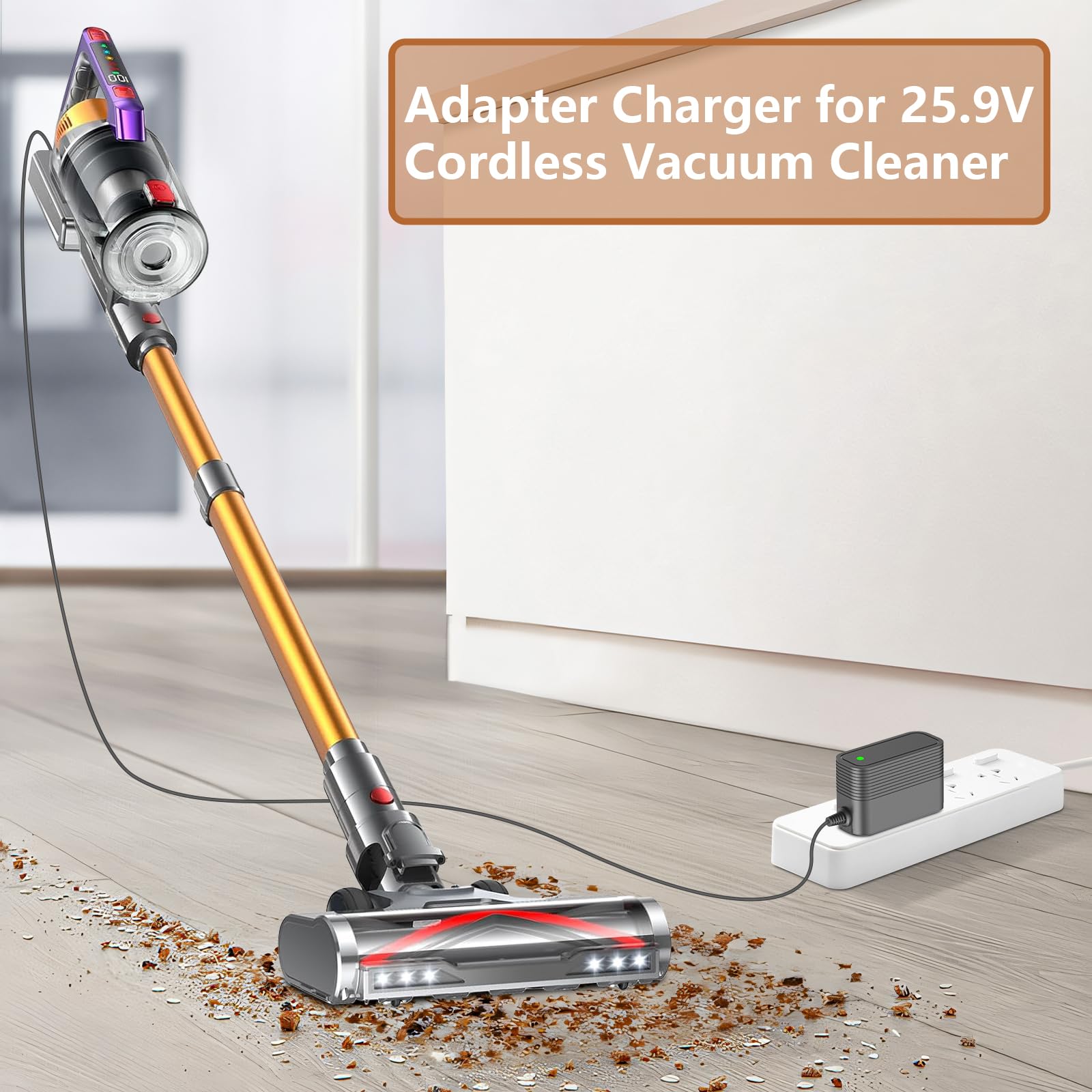 31V 0.5A Charger for 25.9V Vacuum Cleaner Compatible with AZVKEA S17, ZCAISH Z1, AFNOP Pure 16 25.9V Cordless Stick Vacuum Cleaner Charger Adapter