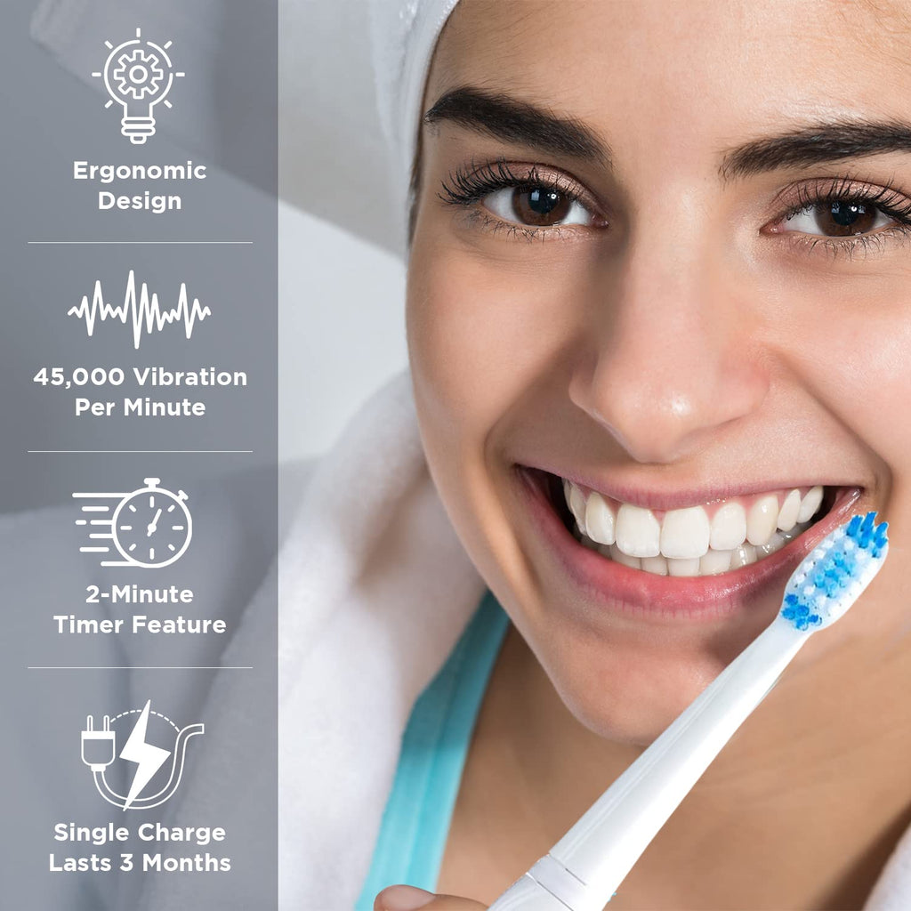 Pop Sonic USB Charge Anywhere Toothbrush(Orange) | Rechargeable Toothbrush w/Up to 40,000 Brush Strokes/Minute-Long-Lasting Dupont Nylon Bristles -Teens & Adult