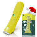 Unisex Hair Trimmer with Adjustable Guards, Cordless Electric Razor, Yellow