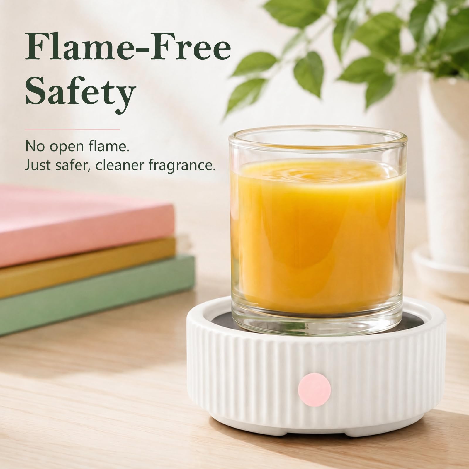 Wax Melt Warmer with 4 Timer & PTC Heating- Ceramic Fragrance 3-in-1 Oil Burner Electric Candle Wax Melter for Home Office Bedroom Fragrance, Home Décor Choice
