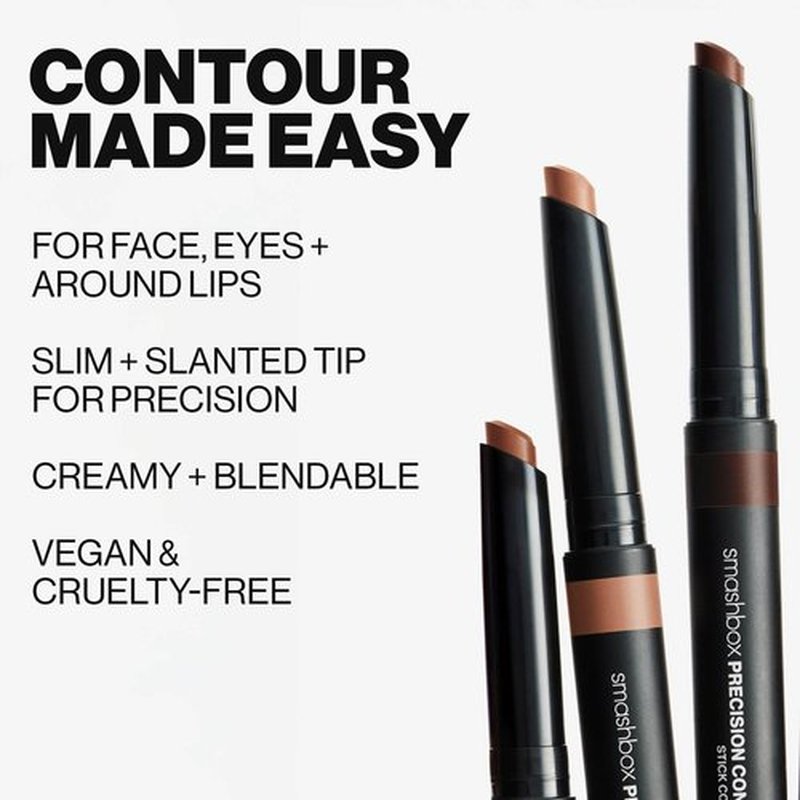 Smashbox Precision Contour Stick | Blendable, Slim Contour Stick for All-Over Face Contouring + Sculpting Including Eyes, Lips, Nose & Cheek, Light, 0.5 Ounce