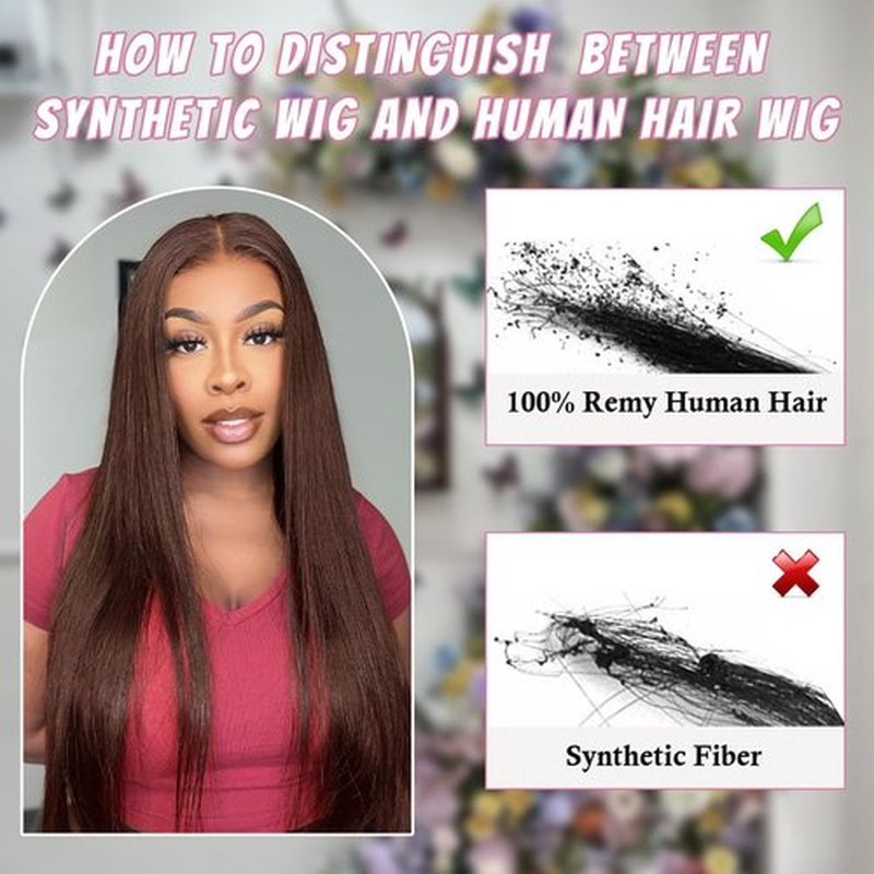 KEUET Brown Wear And Go Glueless Wigs Human Hair Pre Cut 26 inch 7X5 Chocolate Brown Glueless Wig Human Hair Pre Plucked Bleached Knots #4 Dark Brown Lace Closure Wigs 180 Density for Women