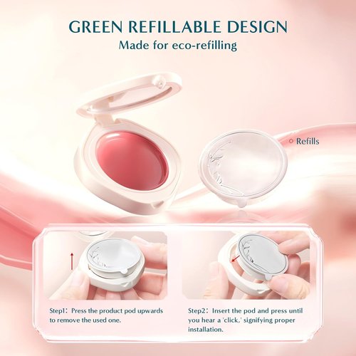 FLORASIS Dewy Touch Tinted Lip Balm - Nourishing Lip Mask for Dry Lips | Aromatic Peach, 1 Count