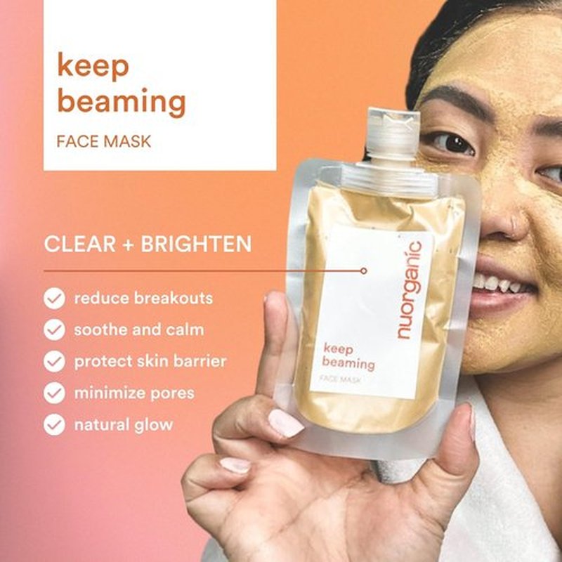Nuorganic Turmeric Face Mask - Soothing & Acne Clearing - Airtight Squeezy Tube, 12-Month Freshness