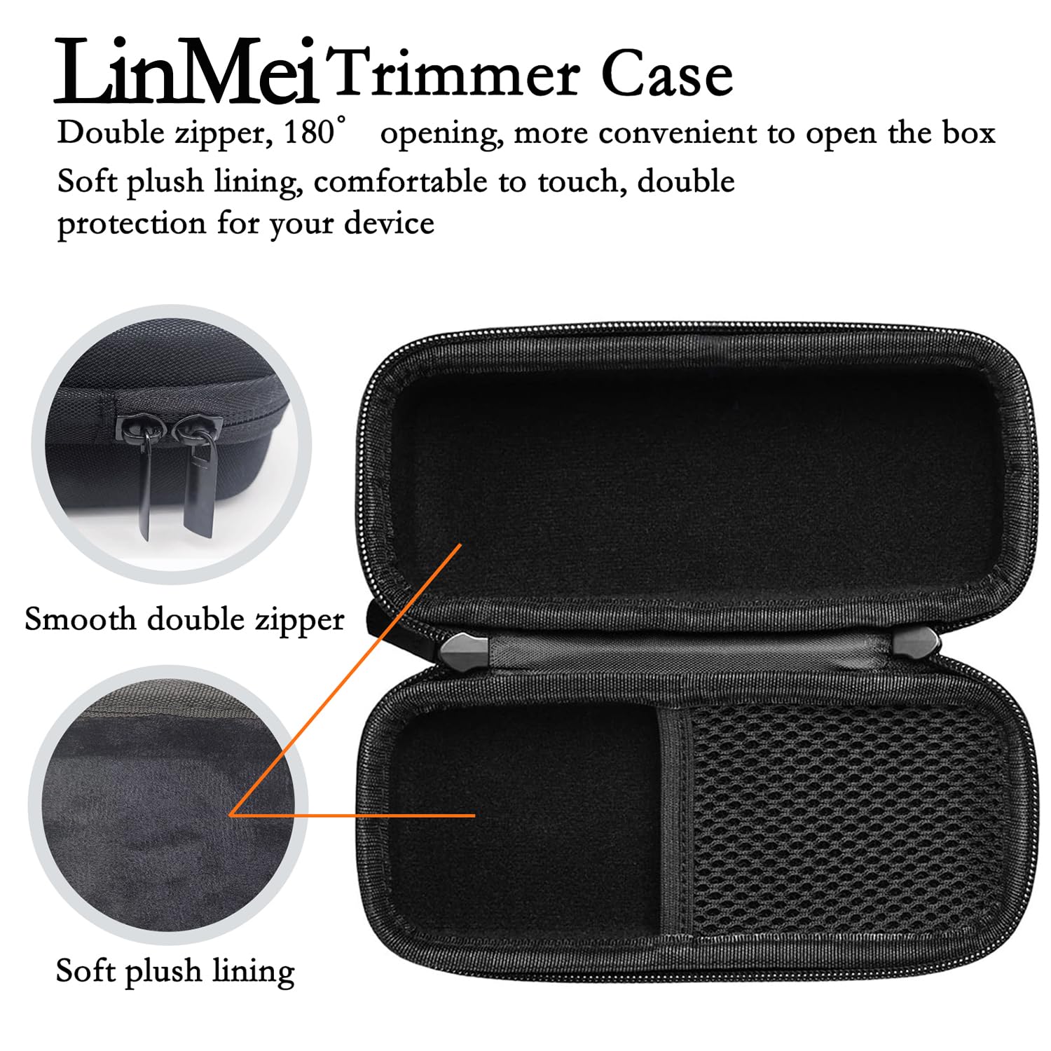 LinMei Travel Shaver Case Compatible with One Blade QP2724/90 QP2834/70 QP2630/72 Hybrid Electric Trimmer Hard Portable Storage Carrying Case for Shavers and Accessories