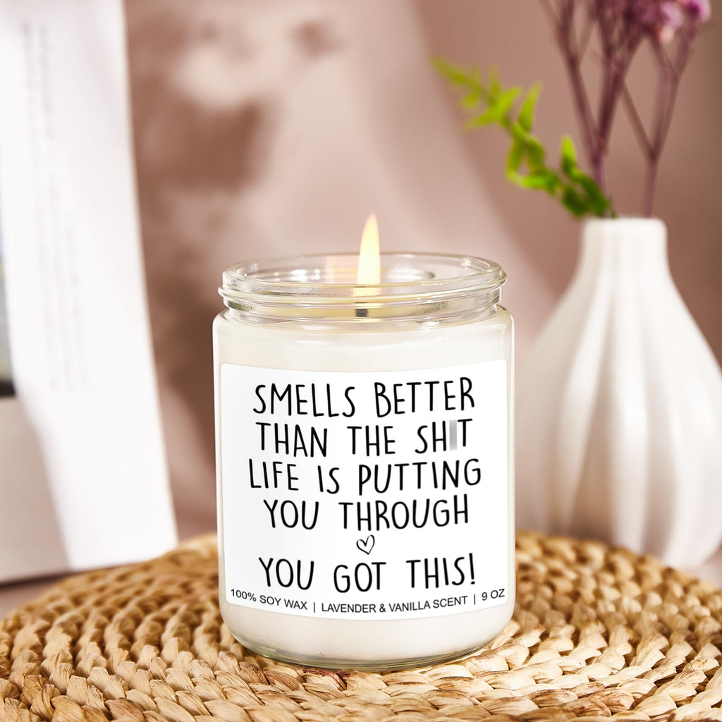 Younift You Got This Candle, Feel Better Gifts for Women, Men, Funny Get Well, Cancer Care, Encouragement, Cheer Up Gifts for Women, Chemo Patients, Breast Cancer Survivor Presents for Woman - 9 oz