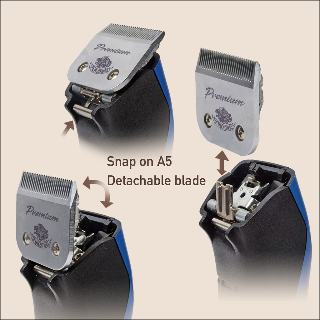 FURZONE Detachable Blade - Size 4F Blades 3/8", Made of Extra Durable Japanese Steel, Compatible with Most Andis, Oster, Wahl A5 Clippers