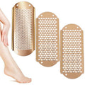 Professional Callus Remover for Feet: 3 Pcs Stainless Steel Foot Scrubber Dead Skin Remover, Foot File Heel Scraper Foot Rasp Foot Grater for Hard Skin, Pedicure Tools for Feet (Golden)