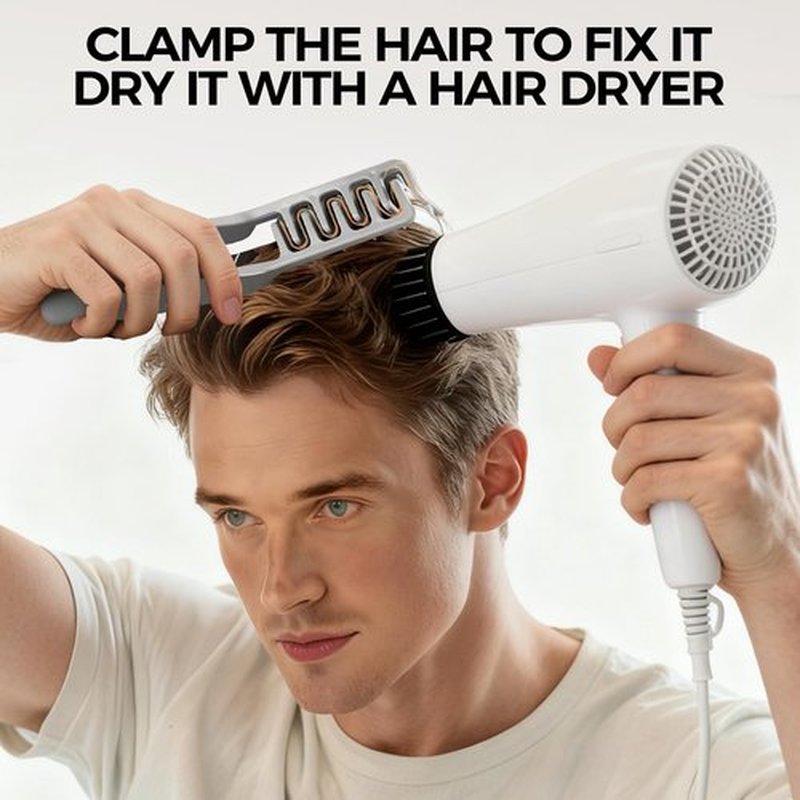 Texture Comb, 2025 Upgrade Voluminous Wide-Toothed Texture Styling Comb for Men Hair, Maximum Root Lift Tool, Non-Slip Grip (ABS Plastic)