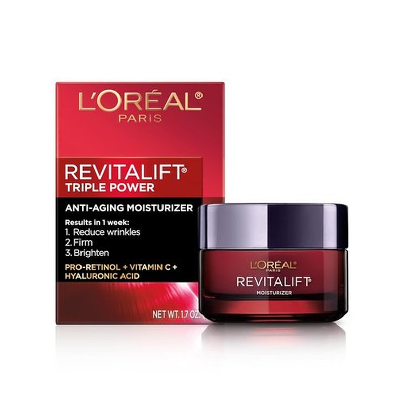 L'Oreal Paris Revitalift Anti-Aging Face Moisturizer - Pro Retinol, Hyaluronic Acid & Vitamin C, 1.7 Oz