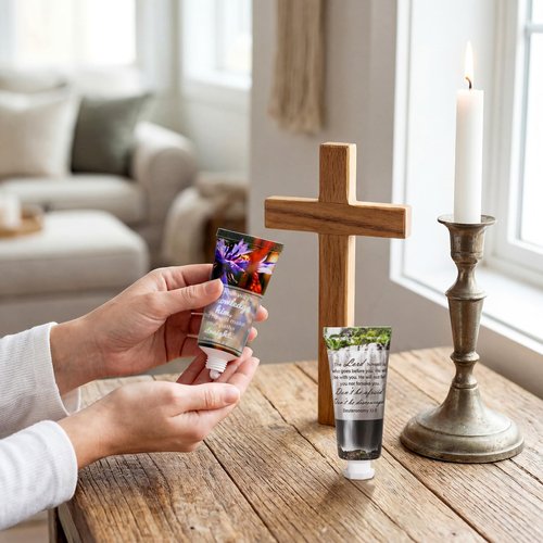 Leelosp 6 Pcs Christian Hand Cream Bulk for Women Bible Verse Hand Lotion Gifts Mini Travel Size Lotion Christian Gifts for Women Skin Dry Bible for Mom Grandma Christmas Holiday
