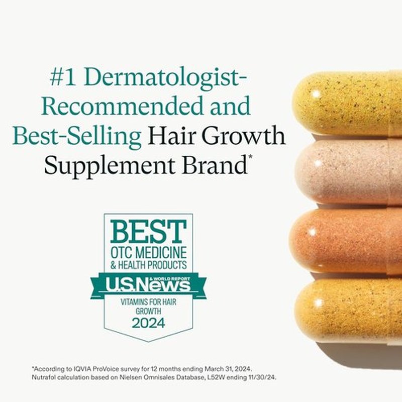 Nutrafol Women's Hair Growth Supplement - Physician-Formulated Collagen Peptides Powder | 12 oz Bottle for Thicker, Stronger Hair