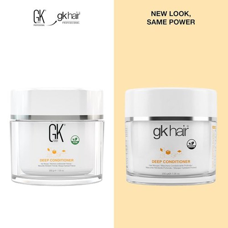 GK HAIR Vegan Deep Conditioner Hair Masque - Hydrating Jojoba Oil & Natural Grain Extracts, 7.05 Oz