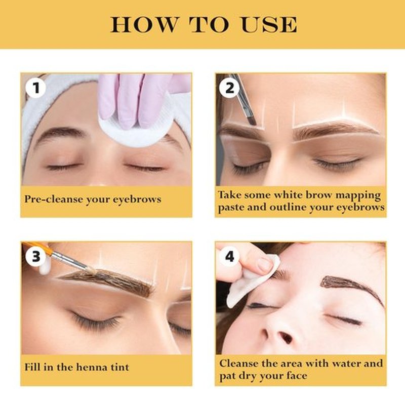 Simpout White Brow Contour Paste, Eyebrow Mapping Paste for Eyebrows Design, Draw or Sketch The Shape, Eyebrow Tinting Tool for Micropigmentation