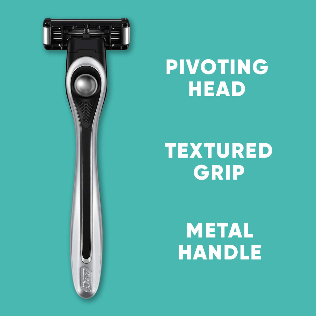 Made For YOU by BIC Shaving Razor Blades for Every Body - Men & Women, with 2 Cartridge Refills - 5-Blade Razors for a Smooth Close Shave & Hair Removal, NICKEL, Kit